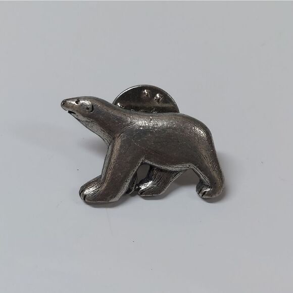 Fine Lead-Free Pewter Walking Bear Pin Handcrafted in Coventry, RI By Jim Clift - Picture 1 of 4